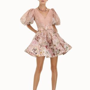 Zimmerman dancer puff sleeve mini dress